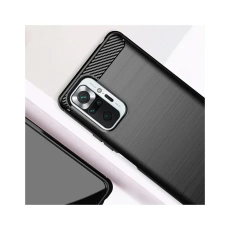 Husa Xiaomi Redmi Note 10 Pro Lemontti Carbon Case Flexible Negru