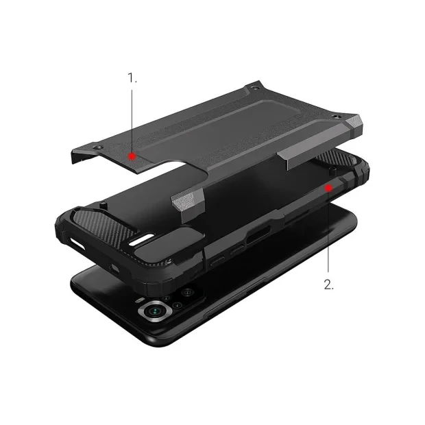Husa Xiaomi Redmi Note 10 Pro Lemontti Hybrid Armor Negru
