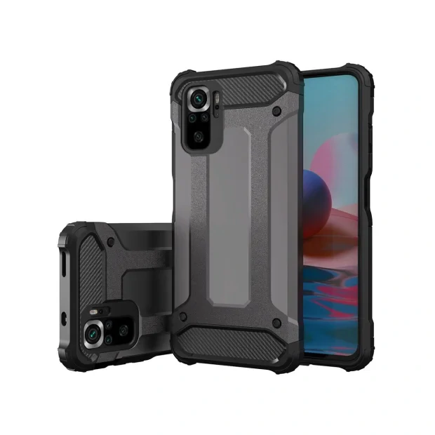 Husa Xiaomi Redmi Note 10 Pro Lemontti Hybrid Armor Negru