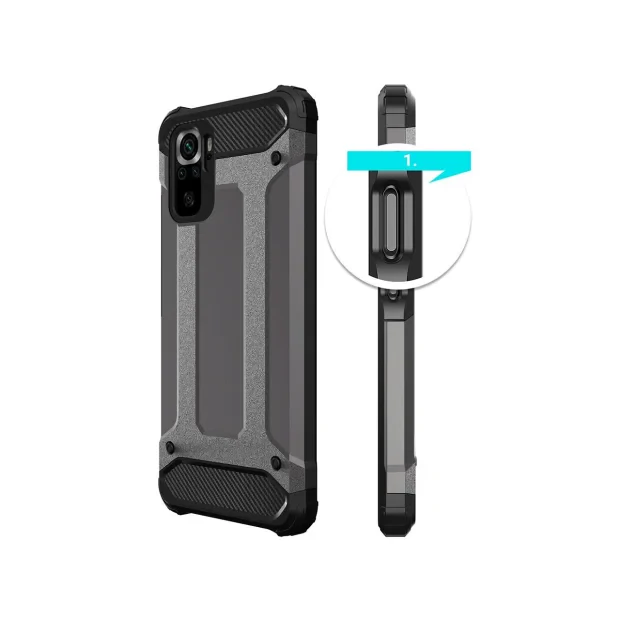 Husa Xiaomi Redmi Note 10 Pro Lemontti Hybrid Armor Negru