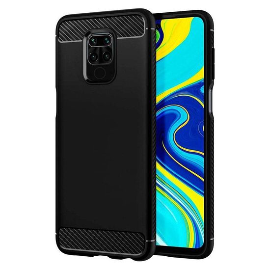 Husa Xiaomi Redmi Note 9 Lemontti Carbon Negru thumb