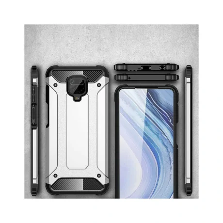 Husa Xiaomi Redmi Note 9 / Redmi 10X 4G Lemontti Hybrid Armor Argintiu