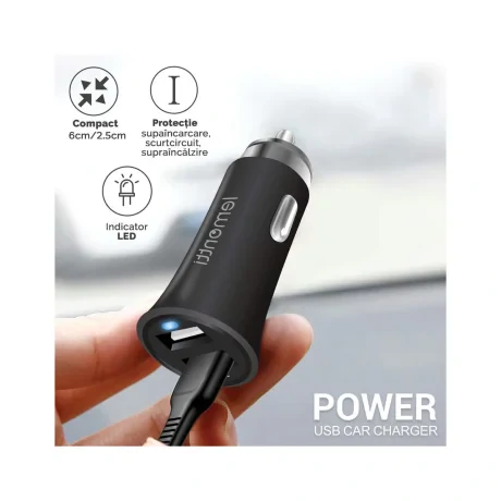 Incarcator Auto Lemontti 3.4A Dual USB Negru