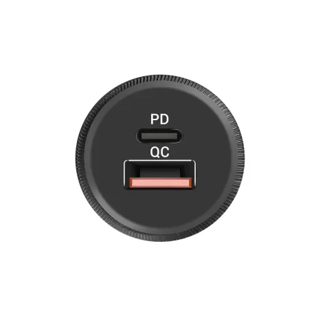 Incarcator Auto Lemontti Quick Charge 5A Type-C + USB 30W Negru