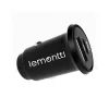 Incarcator Auto Lemontti Quick Charge 5A Type-C + USB 30W Negru