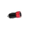 Incarcator Auto Type-C Lemontti 3.1A Dual USB Negru-Rosu (cablu detasabil)