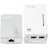 KIT ADAPTOR POWERLINE TP-LINK tehnologie AV,  AV600, pana la 300Mbps, 2 porturi 10/100Mbps, wireless 300Mbps, compus din TL-WPA4220 &amp;amp; TL-PA4010 &quot;TL-WPA4220KIT&quot;
