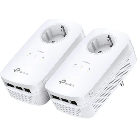 KIT ADAPTOR POWERLINE TP-LINK tehnologie AV2, AV1300, pana la 1300Mbps, 3 porturi Gigabit, priza AC, 2 buc. &quot;TL-PA8030PKIT&quot;