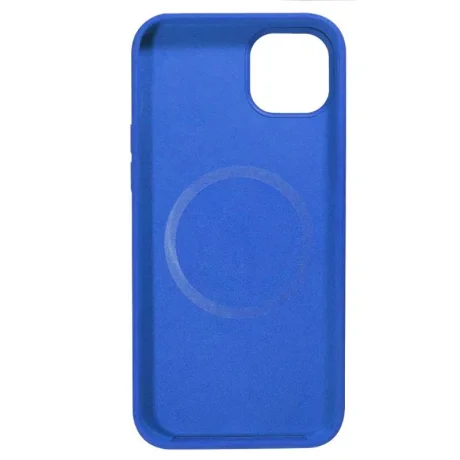 Lemontti Husa Liquid Silicon MagCharge iPhone 14 Albastru (protectie 360°, material fin, captusit cu microfibra)