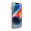Lemontti Husa Liquid Silicon MagCharge iPhone 14 Coral (protectie 360°, material fin, captusit cu microfibra)