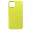 Lemontti Husa Liquid Silicon MagCharge iPhone 14 Galben (protectie 360°, material fin, captusit cu microfibra)