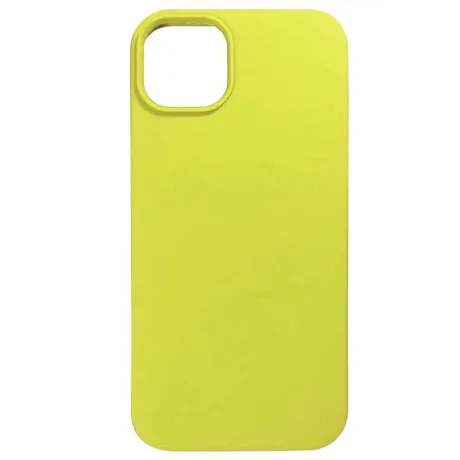 Lemontti Husa Liquid Silicon MagCharge iPhone 14 Galben (protectie 360°, material fin, captusit cu microfibra)