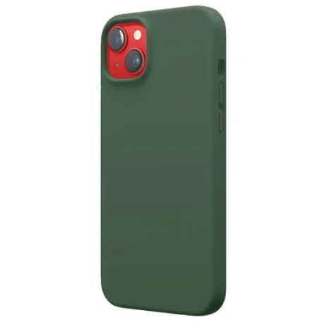 Lemontti Husa Liquid Silicon MagCharge iPhone 14 Plus Verde (protectie 360°, material fin, captusit cu microfibra)