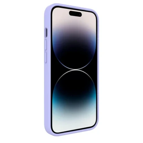 Lemontti Husa Liquid Silicon MagCharge iPhone 14 Pro Mov (protectie 360°, material fin, captusit cu microfibra)