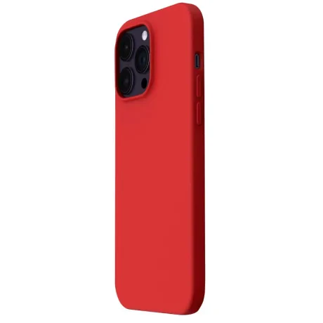 Lemontti Husa Liquid Silicon MagCharge iPhone 14 Pro Rosu (protectie 360°, material fin, captusit cu microfibra)