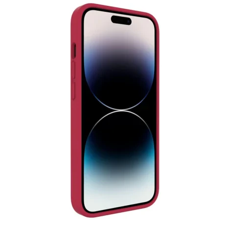 Lemontti Husa Liquid Silicon MagCharge iPhone 14 Pro Roze (protectie 360°, material fin, captusit cu microfibra)