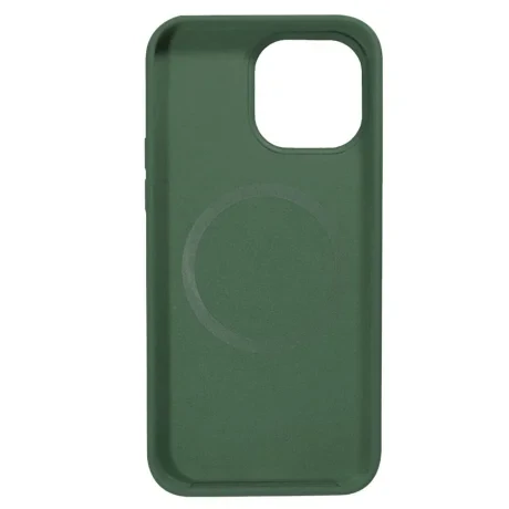 Lemontti Husa Liquid Silicon MagCharge iPhone 14 Pro Verde (protectie 360°, material fin, captusit cu microfibra)