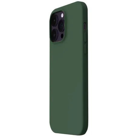 Lemontti Husa Liquid Silicon MagCharge iPhone 14 Pro Verde (protectie 360°, material fin, captusit cu microfibra)