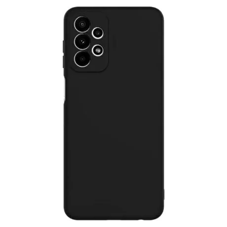 Lemontti Husa Silicon Soft Slim Samsung Galaxy A23 4G / A23 5G Black (material mat si fin, captusit cu microfibra)