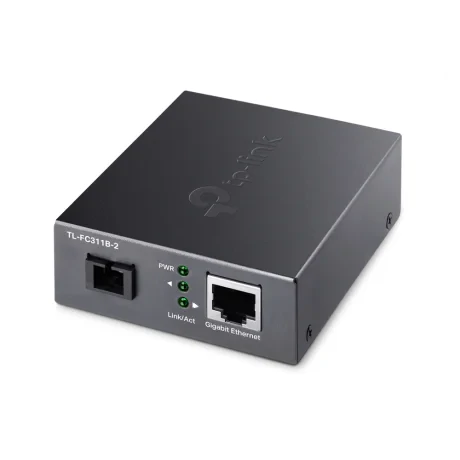 MEDIA CONVERTOR TP-LINK 1 x Gigabit RJ45 WDM Half-Duplex/Full-Duplex, SC single-mode fiber, 1× Gigabit SC Fiber Port, pana la 2km, montabil in sasiu &quot;TL-FC311B-2&quot;
