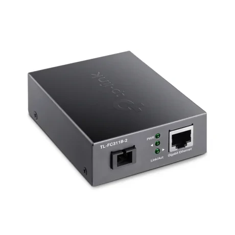 MEDIA CONVERTOR TP-LINK 1 x Gigabit RJ45 WDM Half-Duplex/Full-Duplex, SC single-mode fiber, 1× Gigabit SC Fiber Port, pana la 2km, montabil in sasiu &quot;TL-FC311B-2&quot;