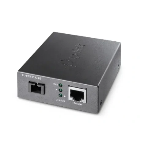 MEDIA CONVERTOR TP-LINK 10/100 Mbps WDM, 1× 100 Mbps SC Fiber Port, 1× 10/100 Mbps RJ45 Port (Auto MDI/MDIX), pana la 20km &quot;TL-FC111B-20&quot;