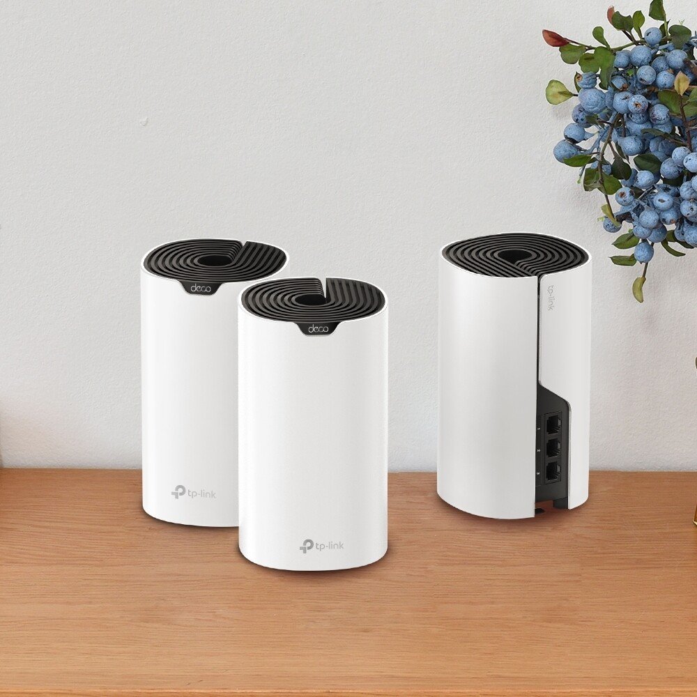 MESH TP-LINK, wireless, router AC1900, pt interior, 1900 Mbps, port LAN, WAN, 2.4 GHz | 5 GHz, antena interna x 3, standard 802.11ac, "Deco S7(3-pack)" thumb