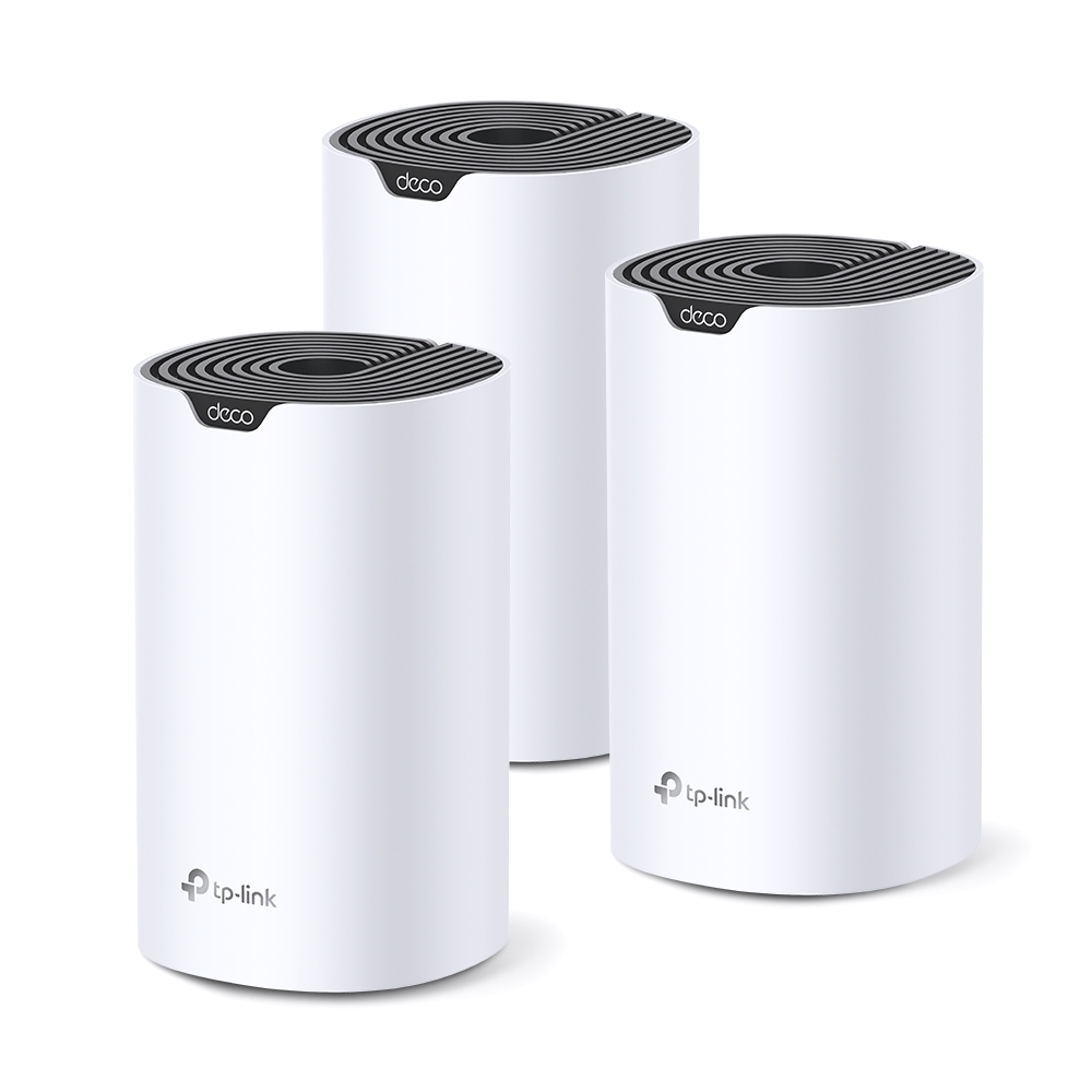 MESH TP-LINK, wireless, router AC1900, pt interior, 1900 Mbps, port LAN, WAN, 2.4 GHz | 5 GHz, antena interna x 3, standard 802.11ac, "Deco S7(3-pack)" thumb