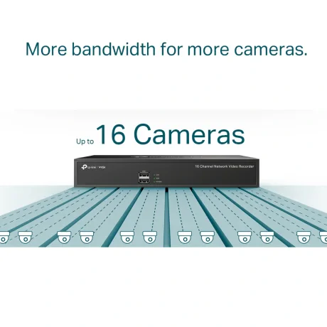 NVR TP-Link VIGI, 16 canale,  capacitate max 10 TB, porturi HDMI | VGA | Retea RJ45 | 2 x USB 2.0, &quot;VIGI NVR1016H&quot;