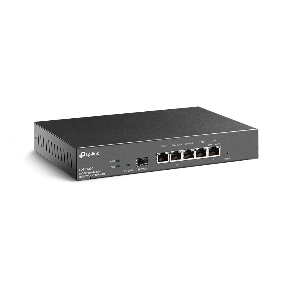 ROUTER TP-LINK wired Gigabit, 1 WAN + 2 LAN + 2 WAN/LAN + 1 Gigabit SFP, "ER7206" thumb