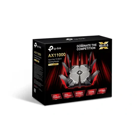 ROUTER TP-LINK wireless 11000Mbps,1 x WAN 2.5Ghz, 8 porturi Gigabit, 8 antene externe, WI-FI 6  &quot;Archer AX11000&quot;