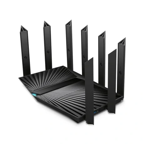 ROUTER TP-LINK wireless 6600Mbps,1 x 2.5 Gbps WAN/LAN, 1 x 1 Gbps WAN/LAN, 3 x Gigabit LAN si 2 x USB, 2.4 Ghz/5 Ghz dual band, 8 antene externe, WI-FI 6 &quot;Archer AX90&quot;