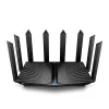 ROUTER TP-LINK wireless 7800Mbps, 1× 2.5 Gbps WAN/LAN port + 1× 1 Gbps WAN/LAN port + 3× Gigabit LAN ports + 2× USB, 2.4 Ghz/5 Ghz dual band, 8 antene externe, WI-FI 6 &quot;Archer AX95&quot;