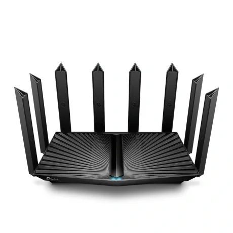 ROUTER TP-LINK wireless 7800Mbps, 1× 2.5 Gbps WAN/LAN port + 1× 1 Gbps WAN/LAN port + 3× Gigabit LAN ports + 2× USB, 2.4 Ghz/5 Ghz dual band, 8 antene externe, WI-FI 6 &quot;Archer AX95&quot;