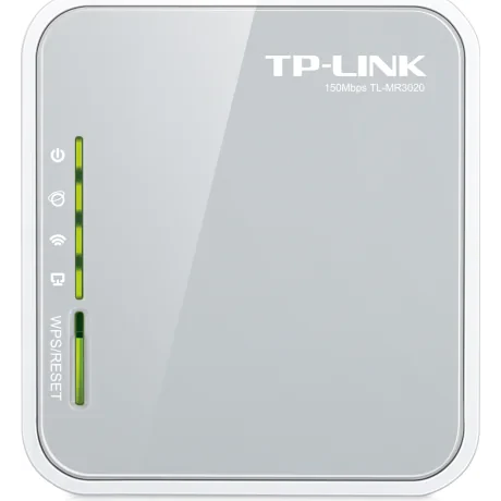 ROUTER TP-LINK wireless. portabil, 3G 150Mbps, 1 port WAN/LAN, compatibil UMTS/HSPA/EVDO, 3G USB modem, 2.4GHz, 802.11n/g/b, TL-MR3020