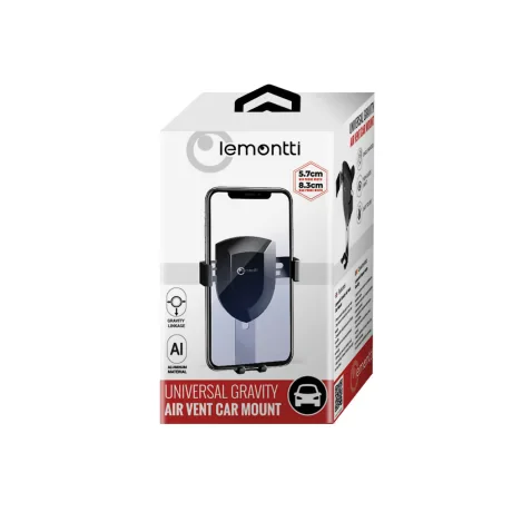 Suport Lemontti Auto Gravity Black (prindere la sistemul de ventilatie)