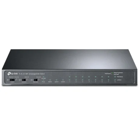 Switch POE+ TP-Link 8-Port 10/100Mbps + 3-Port Gigabit Desktop Switch with 8-Port PoE+, carcasa metalica "TL-SL1311MP"