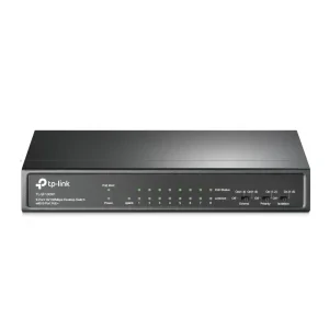SWITCH PoE TP-LINK  9 porturi 10/100Mbps (8 PoE+), IEEE 802.3af/at, carcasa metalica &quot;TL-SF1009P&quot;