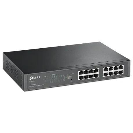 SWITCH PoE TP-LINK  SMART 16 porturi Gigabit (8 PoE+), IEEE 802.3af/at, carcasa metalica, rackabil &quot;TL-SG1016PE&quot;