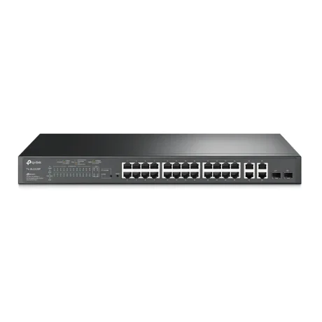 SWITCH SMART TP-Link 24 PORTURI POE+ 10/100M + 4 PORTURI 10/100/1000M, 2 sloturi Gigabit SFP , TP-LINK &quot;TL-SL2428P&quot;