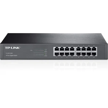 SWITCH TP-LINK 16 porturi Gigabit, carcasa metalica, rackabil "TL-SG1016D"