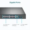 SWITCH TP-LINK  16 porturi Gigabit  POE+ 250W total power, 2× combo gigabit SFP, 2× gigabit non-PoE RJ45, carcasa metal &quot;TL-SG1218MP&quot;