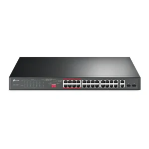 Switch TP-Link, 24-Port 10/100Mbps + 2-Port Gigabit Unmanaged PoE+, 2× combo Gigabit SFP &quot;TL-SL1226P&quot;
