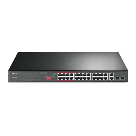 Switch TP-Link, 24-Port 10/100Mbps + 2-Port Gigabit Unmanaged PoE+, 2× combo Gigabit SFP "TL-SL1226P"