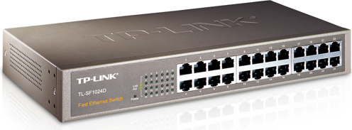 SWITCH TP-LINK 24 porturi 10/100Mbps. carcasa metalica, desktop/rackmount "TL-SF1024D" thumb