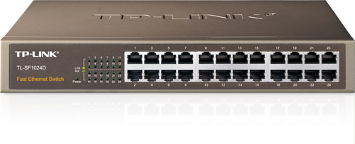 SWITCH TP-LINK 24 porturi 10/100Mbps. carcasa metalica, desktop/rackmount "TL-SF1024D" thumb