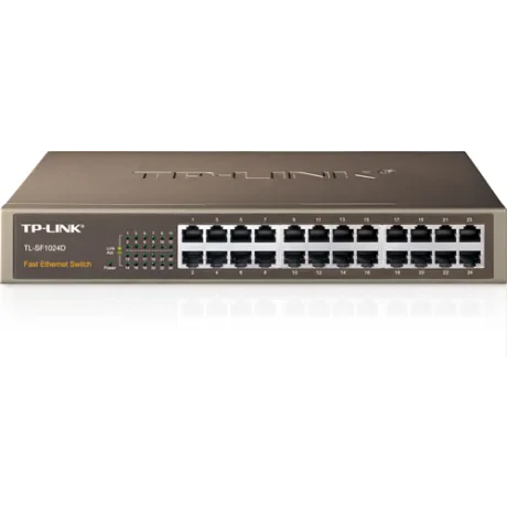 SWITCH TP-LINK 24 porturi 10/100Mbps. carcasa metalica, desktop/rackmount &quot;TL-SF1024D&quot;