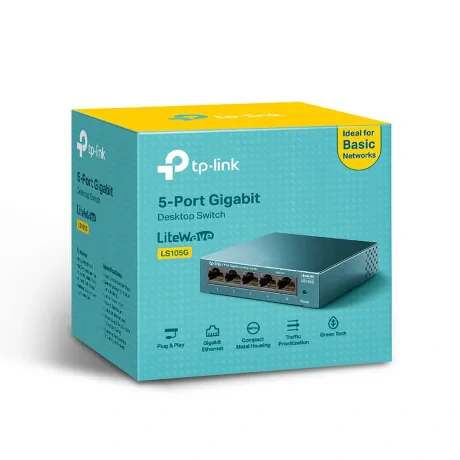 SWITCH TP-LINK  5 porturi Gigabit LiteWave carcasa metalica "LS105G"