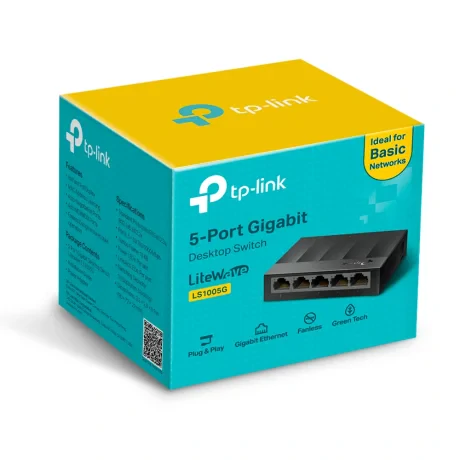 SWITCH TP-LINK  5 porturi Gigabit LiteWave, fanless "LS1005G"