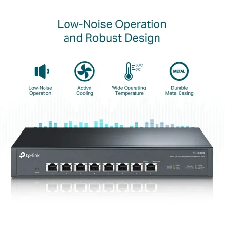 SWITCH TP-LINK  8 porturi 10G carcasa metalica &quot;TL-SX1008&quot;